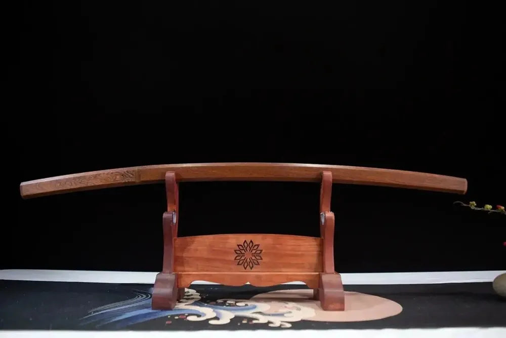 Horizontal laid fully sheathed minimalist katana