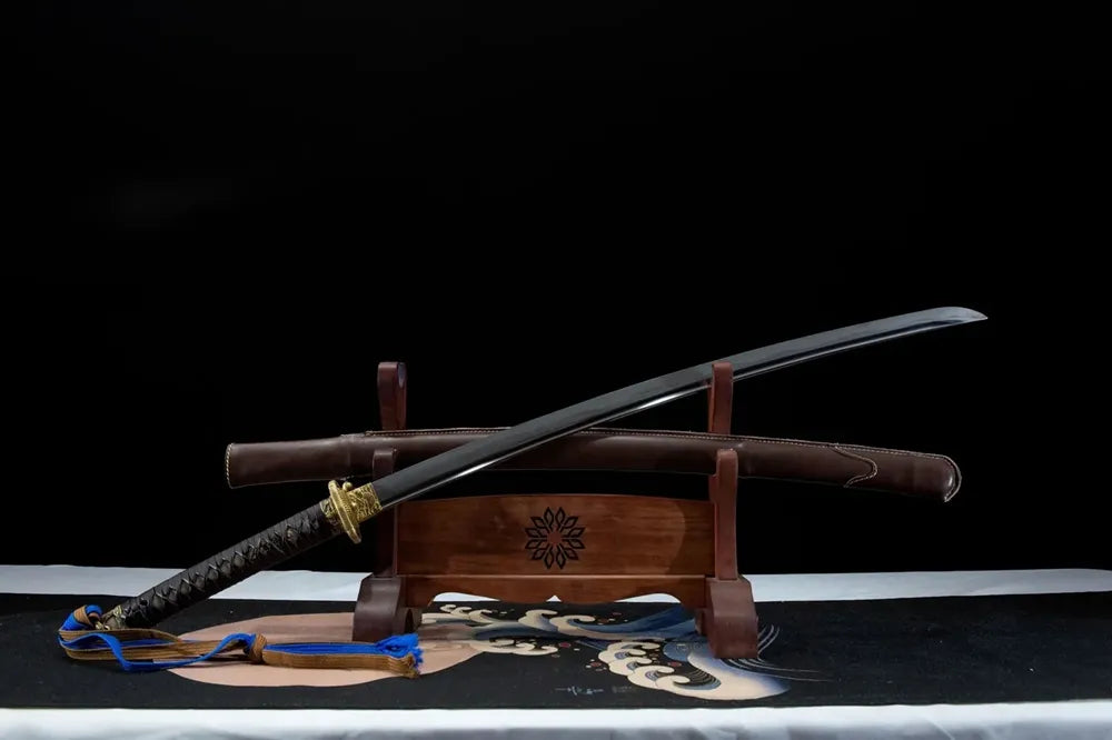 45 angle open replica gunto full view