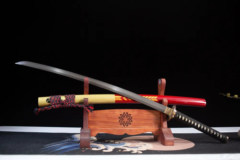 45 angle open full size katana view