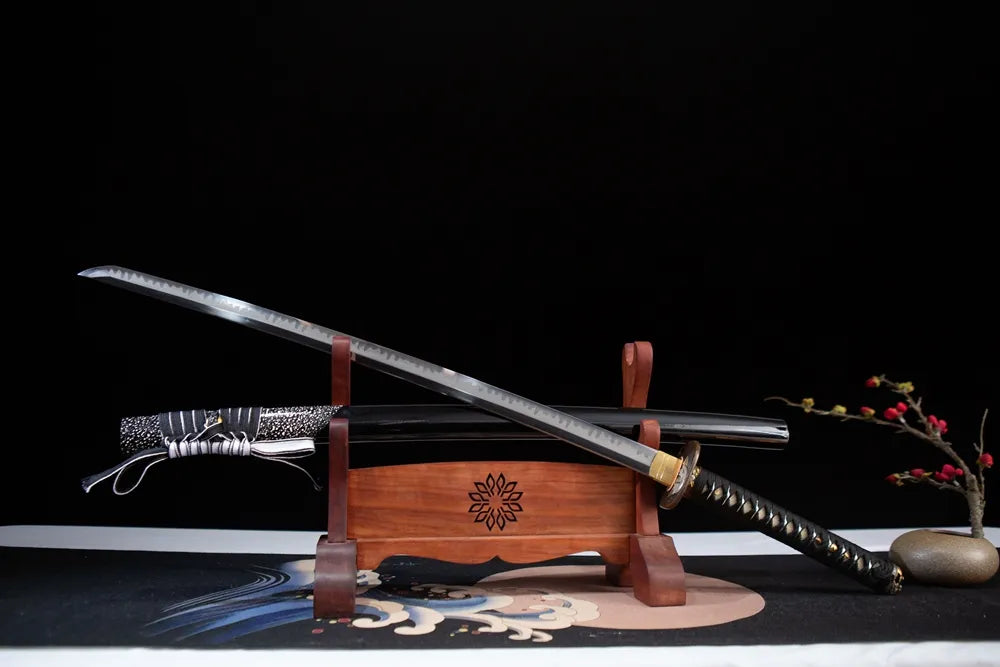 45 angle open full size monkey themed katana