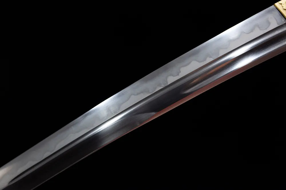 Mid continuous clove temper grain steel texture close shot