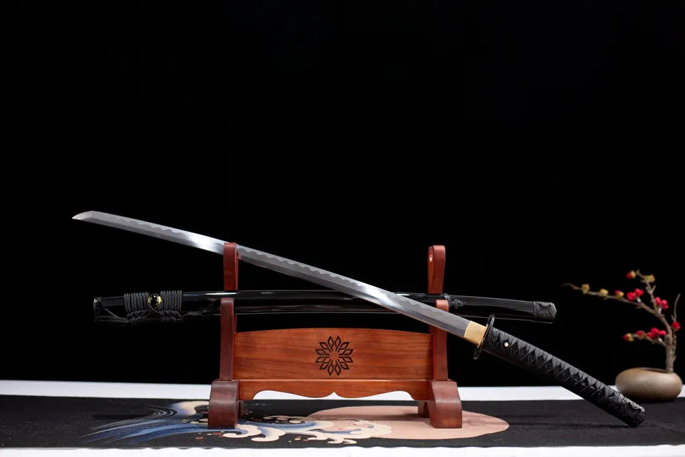 Rurouni Kenshin Half Tachi – T10 Notare Blade All Black Minimal Anime Samurai Sword