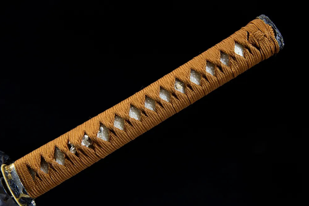 Full brown wrapped tsuka front view
