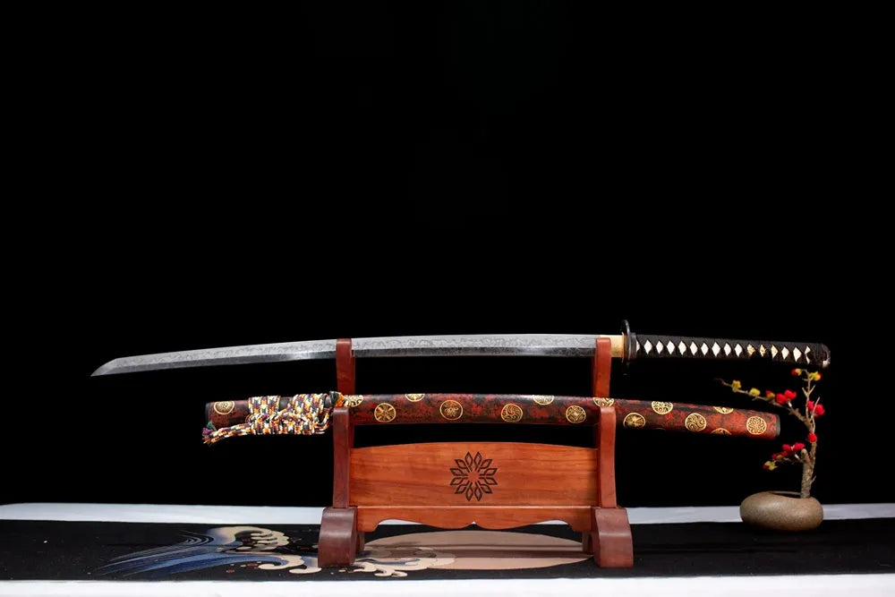 Drawing‑Katana – T10 Clay‑Tempered Japanese‑Ink‑Wash Hand‑Painted‑Art‑Motif Japanese Katana Sword