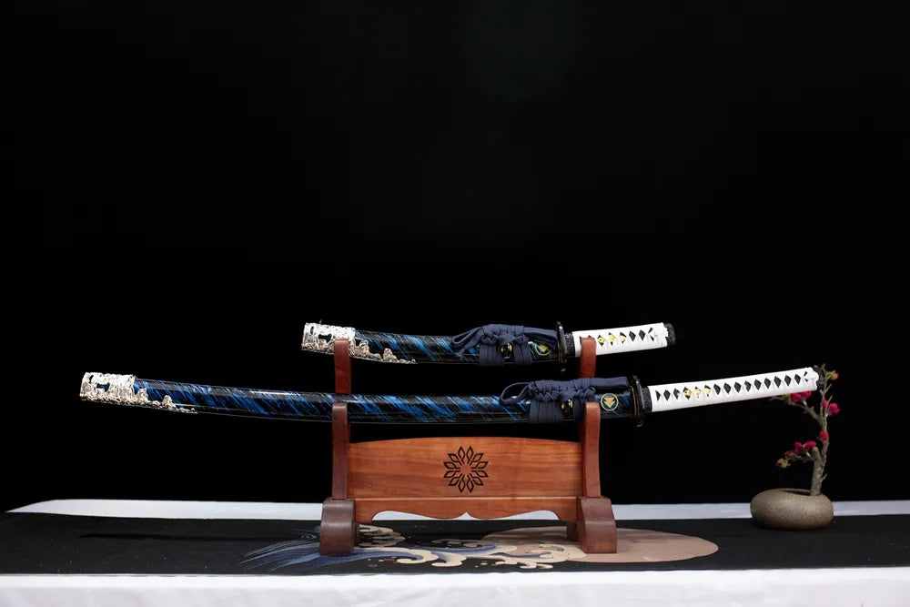 Soul‑Of‑Tsushima‑Island‑Katana – T10 Clay‑Tempered Ghost‑Of‑Tsushima Daisho Katana‑Wakizashi Set