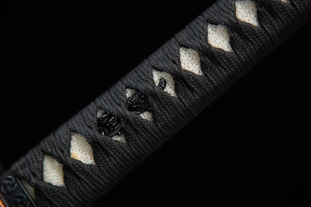 Middle black ray skin diamond weave texture