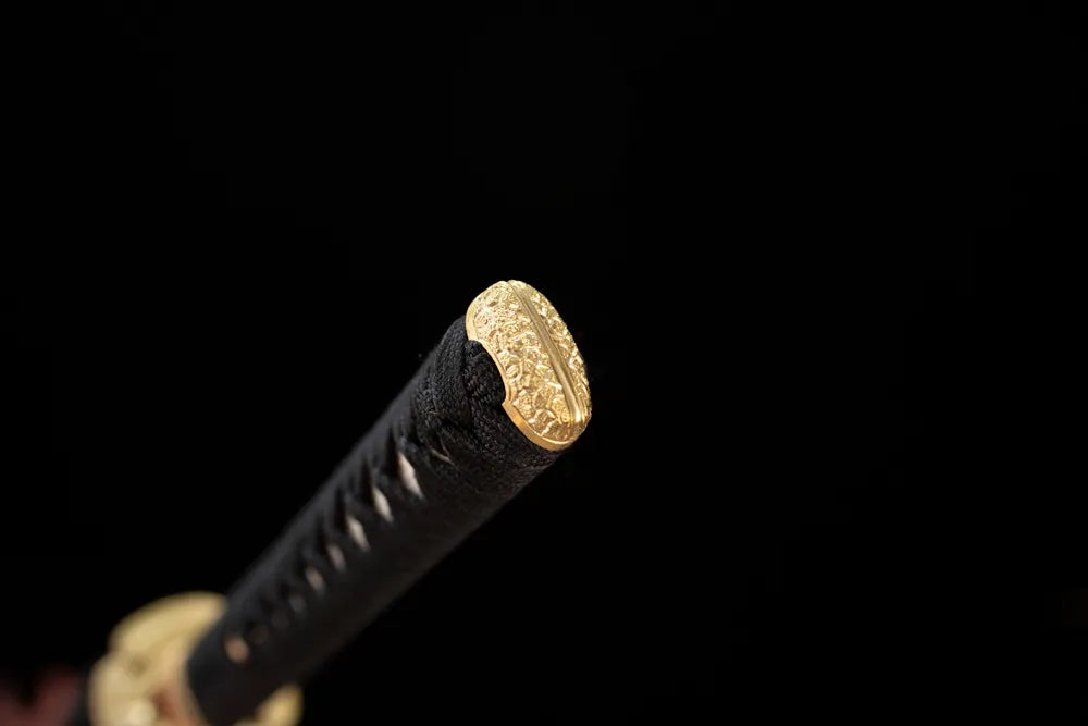 3D‑sculpted night‑elf‑thorn‑vine dark‑iridescent‑silver pommel‑cap detail shot