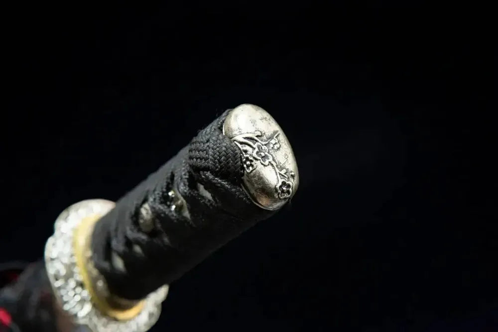 Plum blossom silver pommel cap