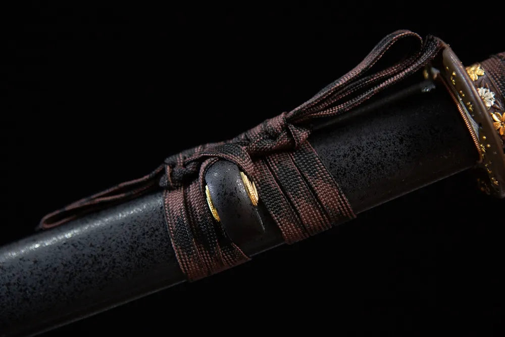 Thin black mini sage cord close-up