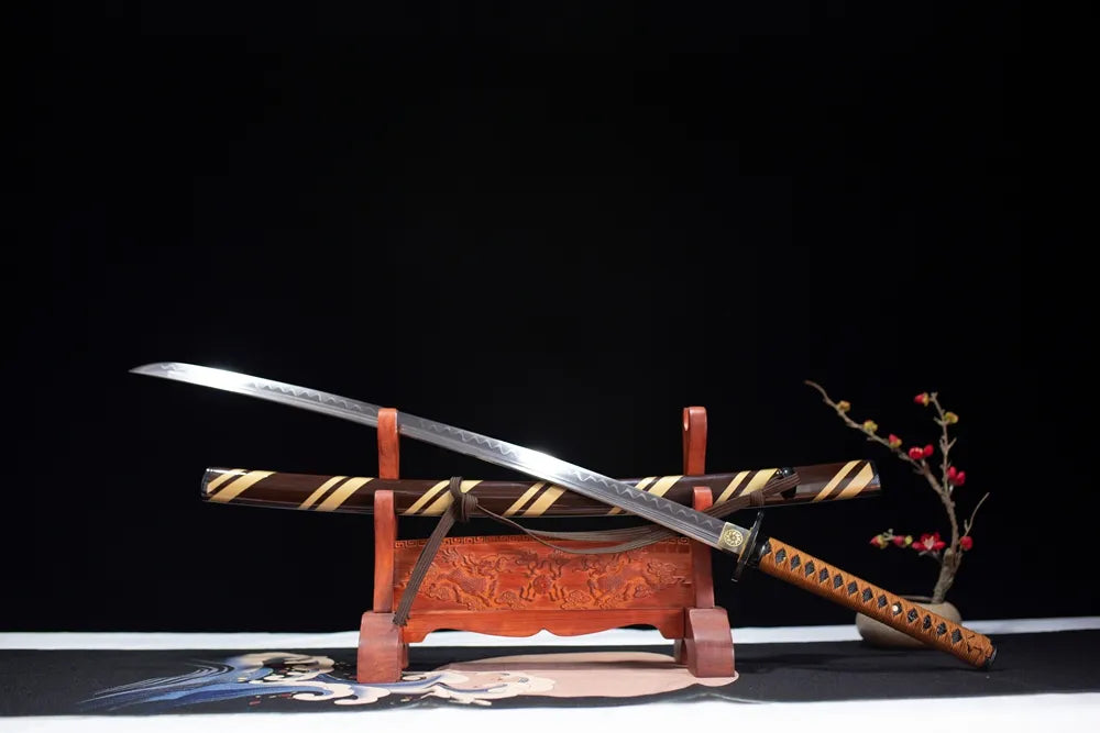Day‑Night‑Katana – T10‑Clay‑Tempered‑Day‑Night‑Sun‑Moon‑Cycle‑Yin‑Yang‑Duality‑Motif Japanese Katana Sword