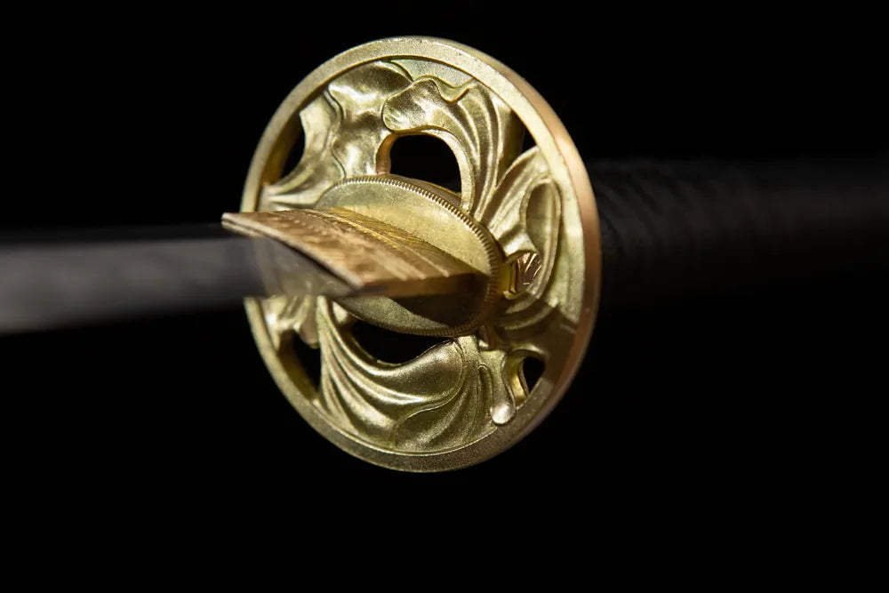 Front hollow floral golden hand guard