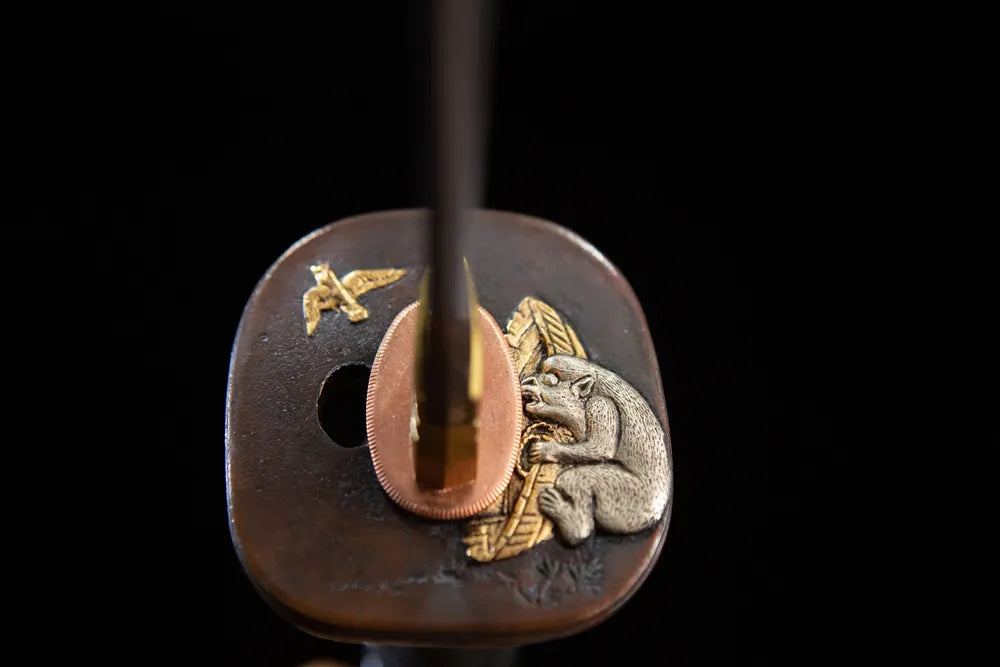 Front monkey & bird two-tone copper hand guard