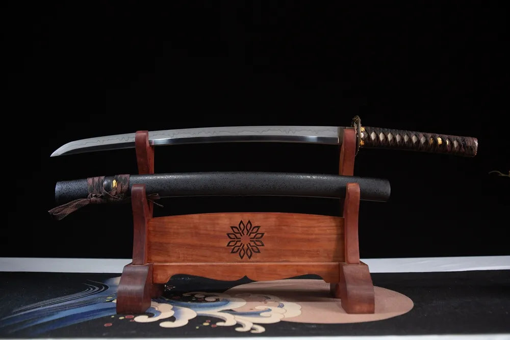 Flat display fully drawn choji tempered short blade