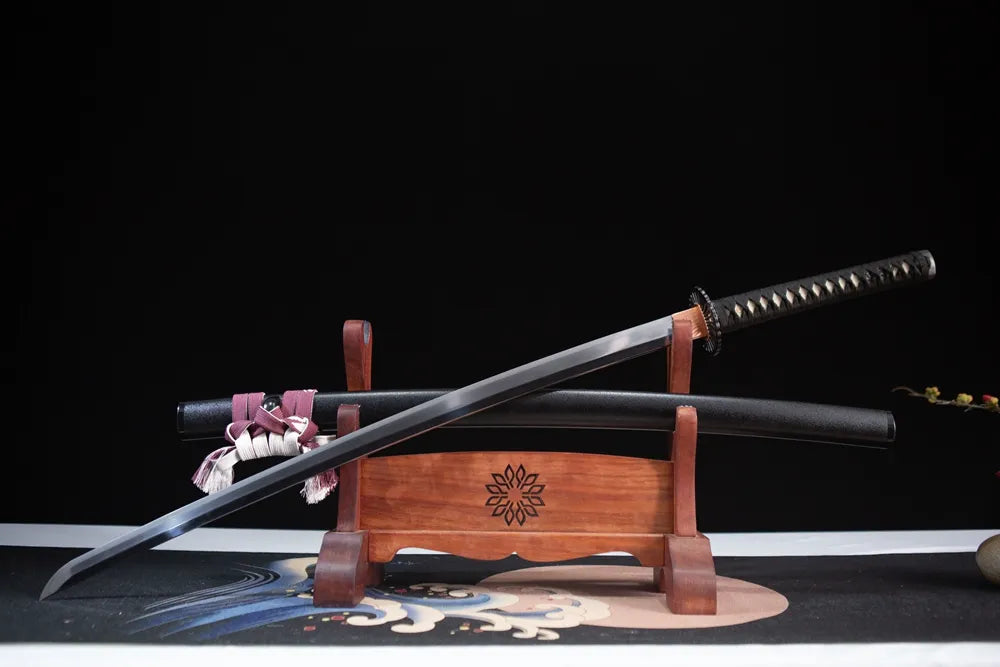 The blade tip points to the lower left, forming the overall image