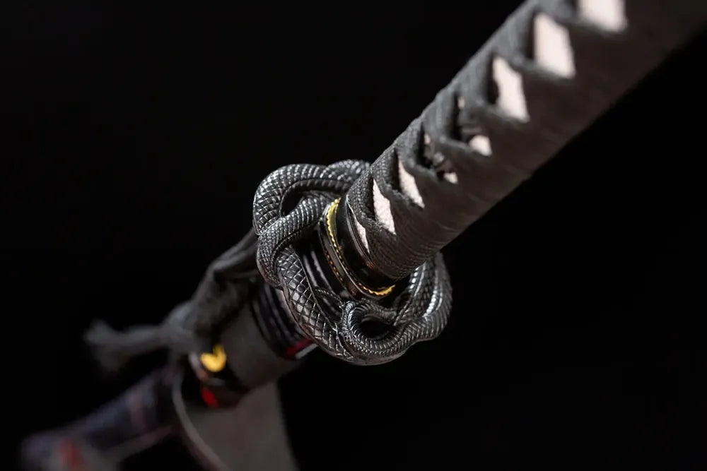 Reverse‑side western‑petal‑scroll carving multi‑color‑plated‑alloy tsuba surface texture close‑up