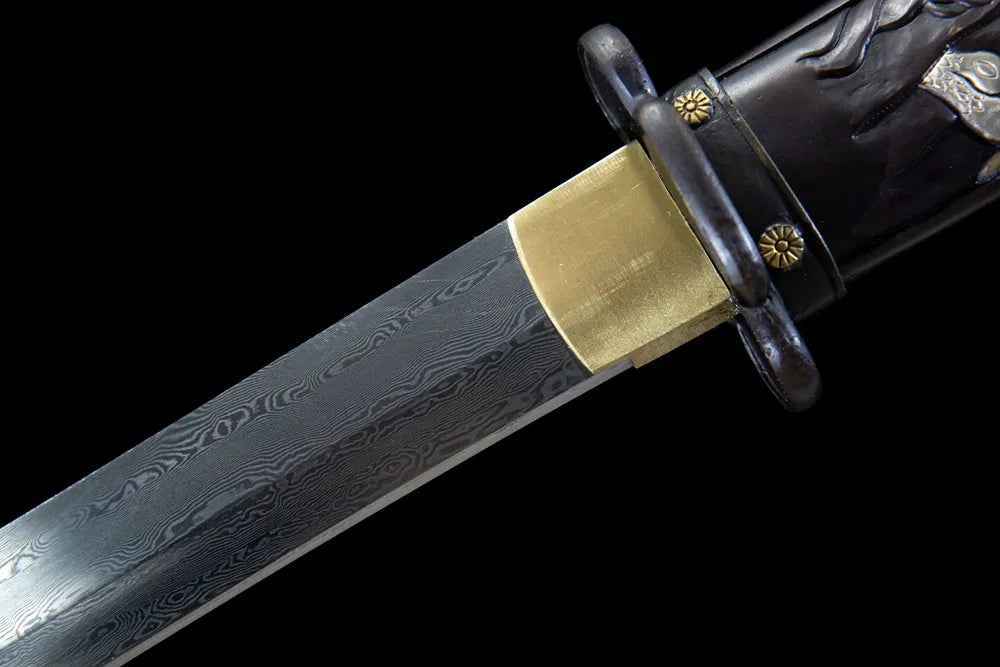 Upper folded steel grain close-up