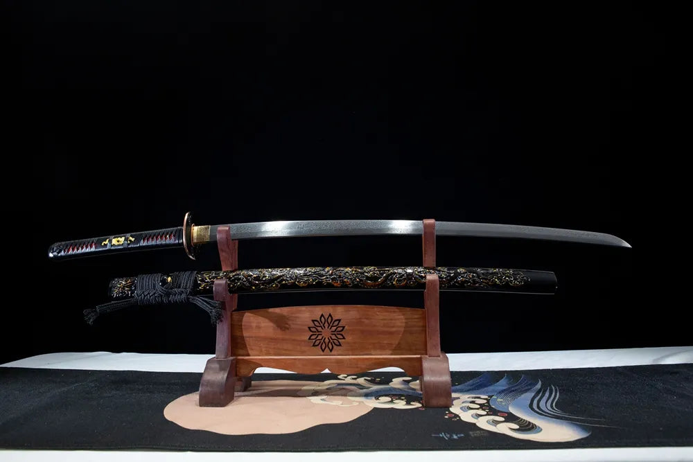 Placed on the front of the sheath