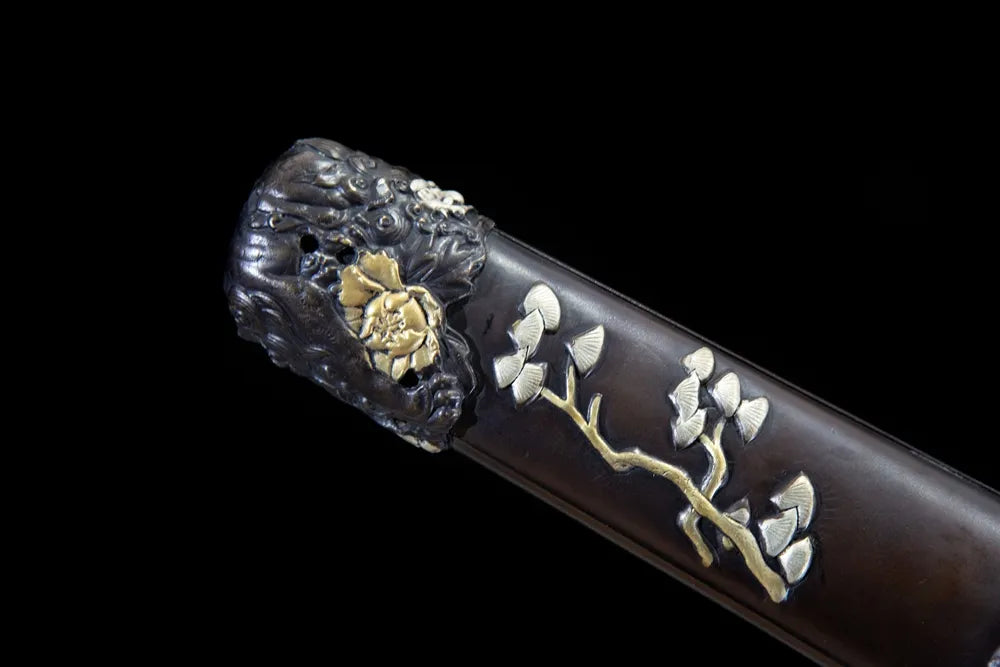 Details of the upper section of the handle