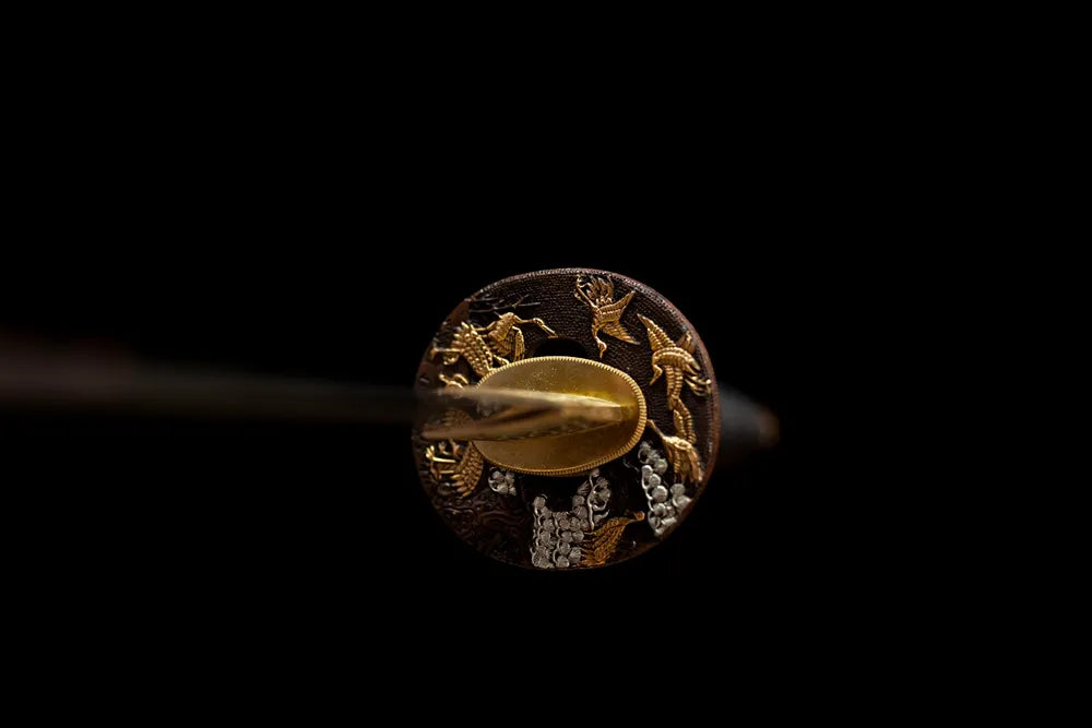 Tsurumaru‑Wakizashi – T10 Clay‑Tempered Tsurumaru‑Crane‑Crest Classical‑Elegant Wakizashi Sword