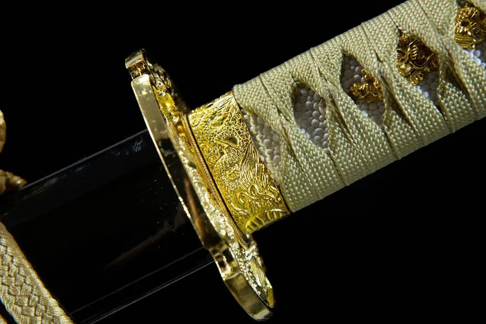 Fuchi collar closeup relief new dragon gilded copper ring fitting