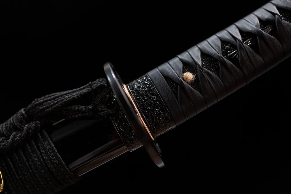 Matte black plain grip ring macro front view