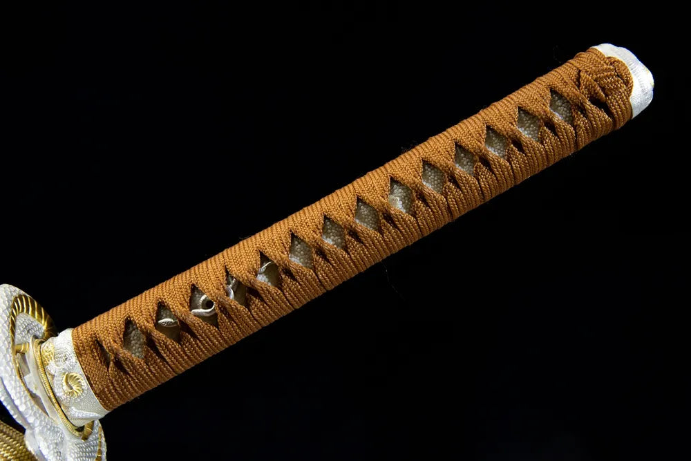 Full brown woven tsuka front shot