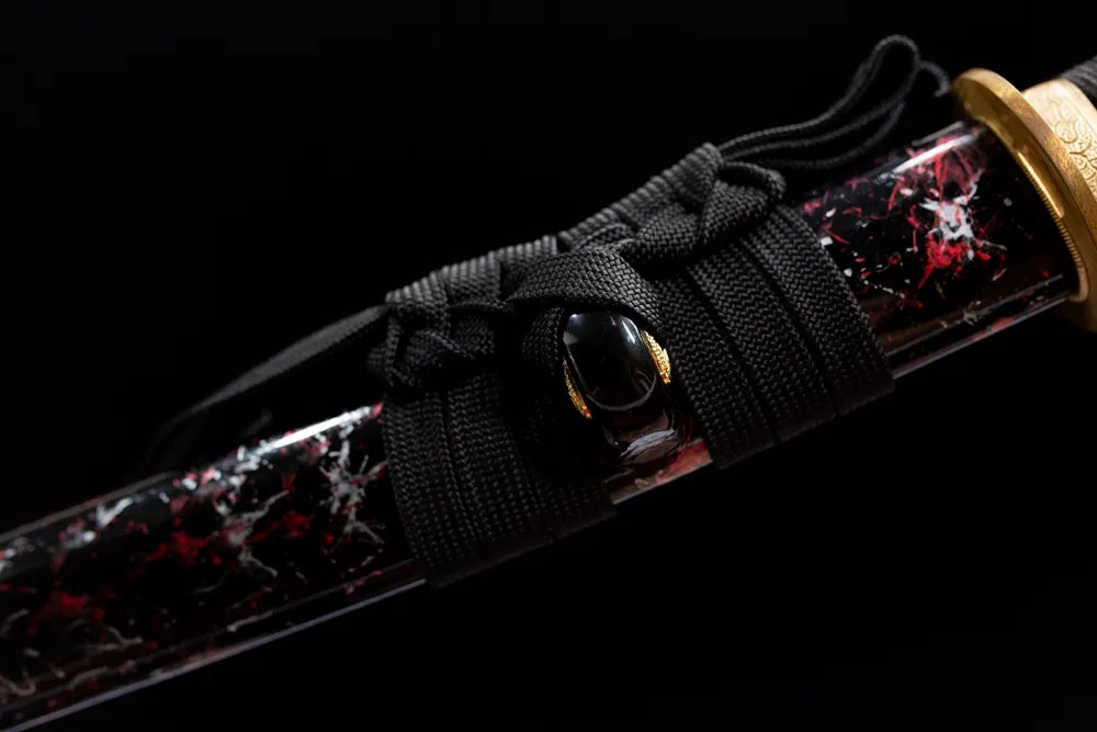 Thick black braided mini sage cord close-up