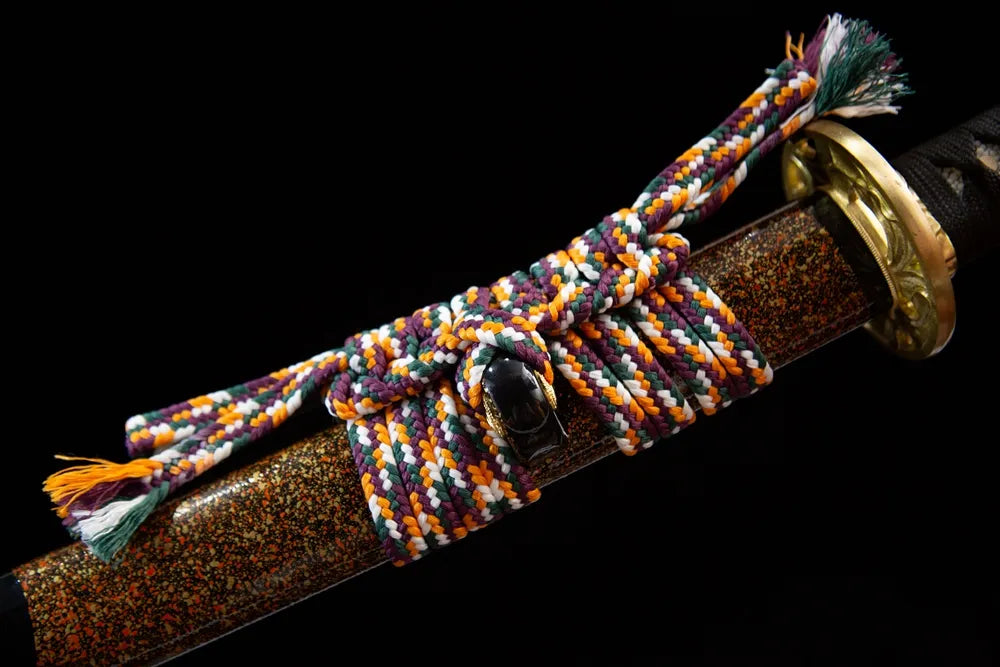 Multicolor braided cotton sage cord close-up