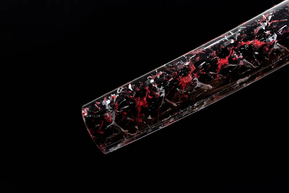 Bottom smooth blood marble mini saya end cap