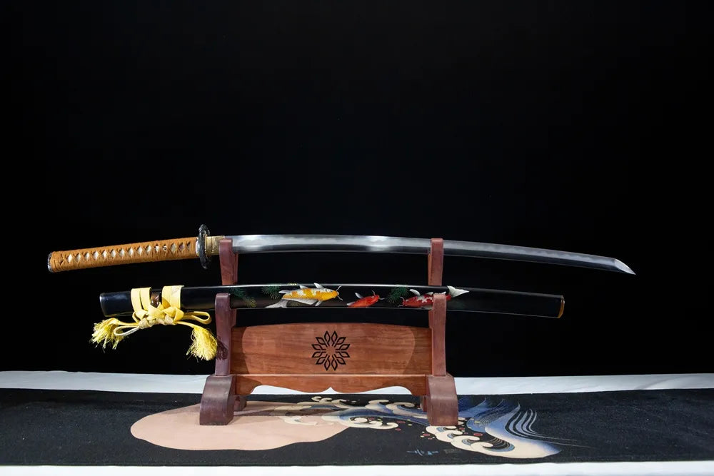 Flat lay unsheathed polished uzi blade