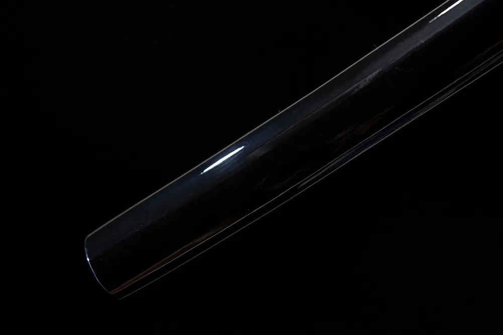 Smooth black glossy saya bottom end cap