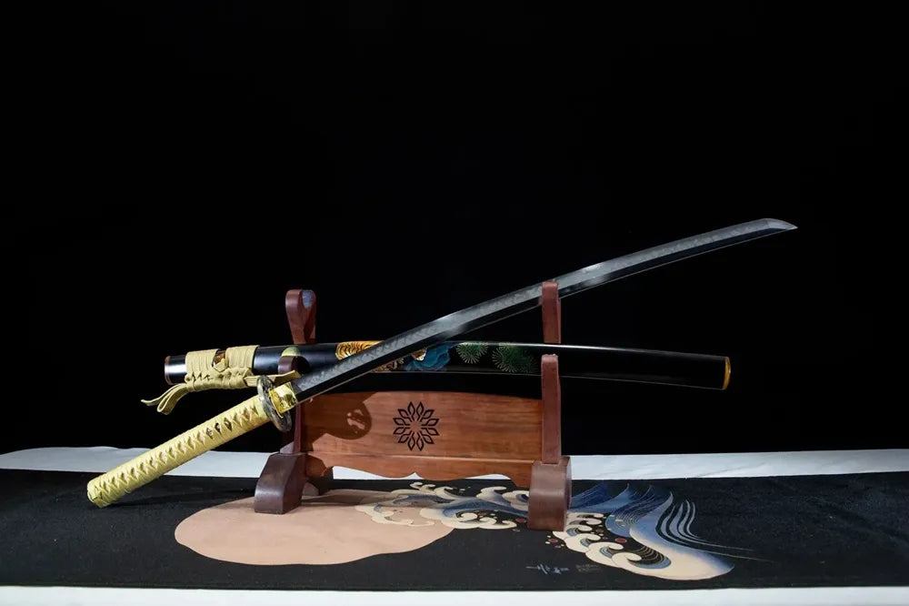 45 angle open samurai blade full view