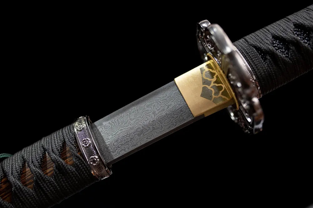 Night‑Eagle‑Tachi – Damascus‑Forged Raptor‑Eagle‑Motif Historical Tachi Sword