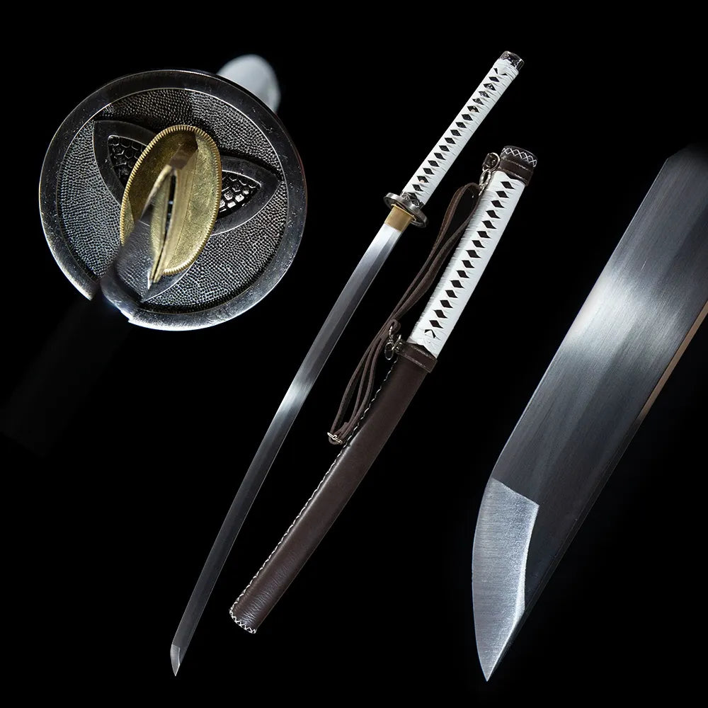 T10 Weathered Black Iron Full Distressed Movie Replica Long Disassemblable Walking Dead Samurai Sword