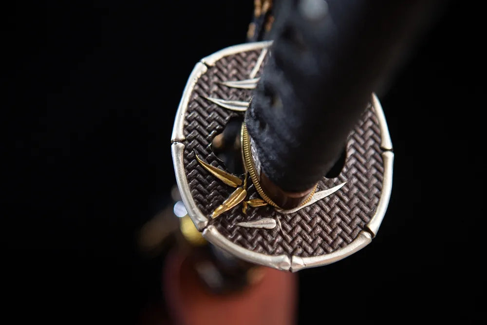 Reverse woven texture alloy tsuba