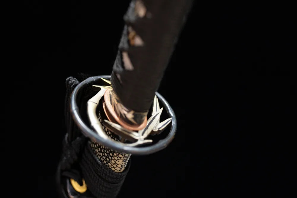 Silver‑Bamboo‑Wakizashi – T10 Clay‑Tempered Zen‑Silver‑Bamboo Scholar‑Style Japanese Wakizashi Sword