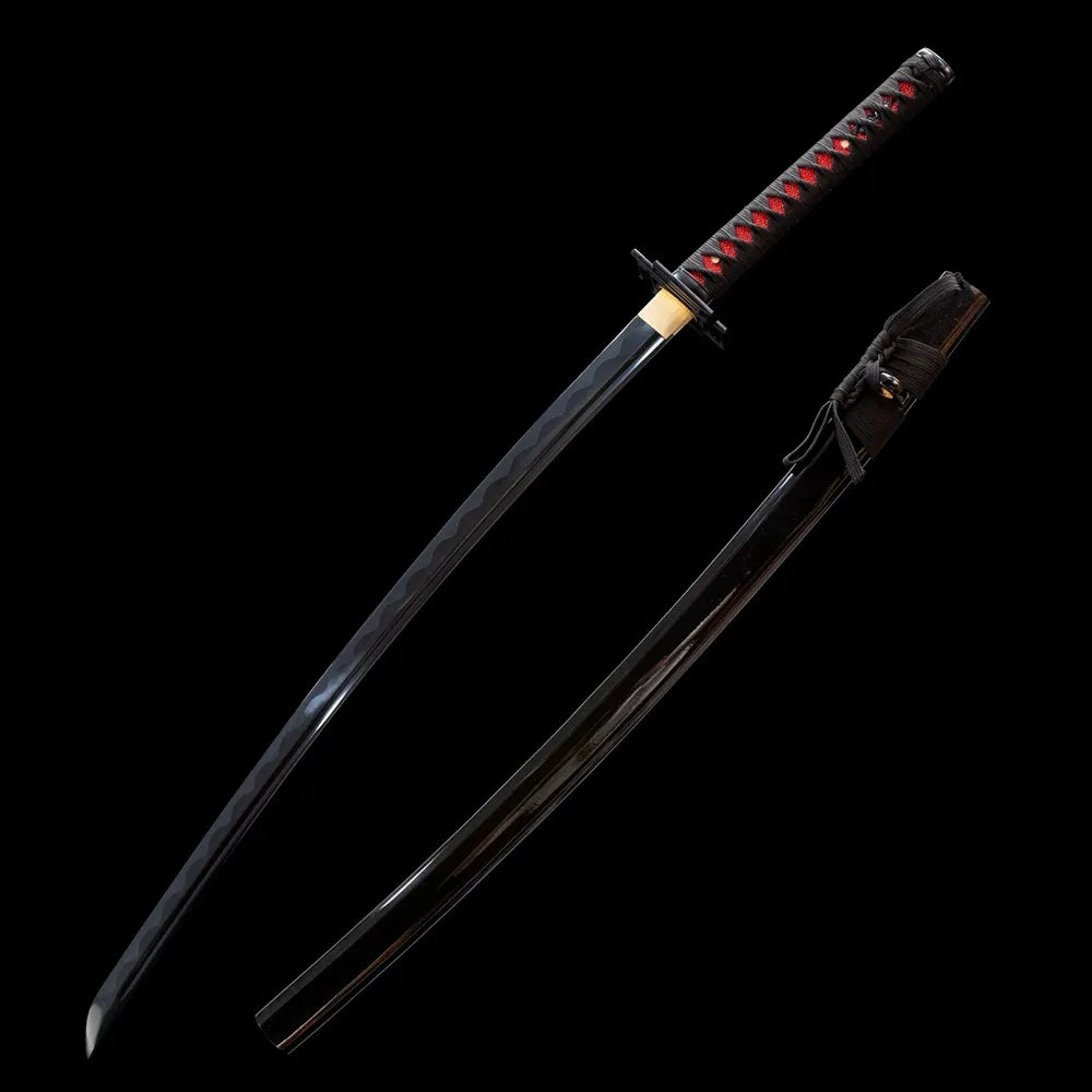 Tensa Zangetsu black version katana full set drawn blade & black saya BLEACH Ichigo studio shot
